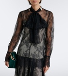 Erdem Bow-detail floral lace blouse