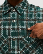 Bstn Brand Bouclé Plaid Shirt Green - Mens - Longsleeves