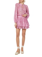 MC2 Saint Barth Woman Paisley Silk Voile Ruffled Mini Skirt Eivissa