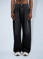Palm Angels Curved Logo Loose Jeans