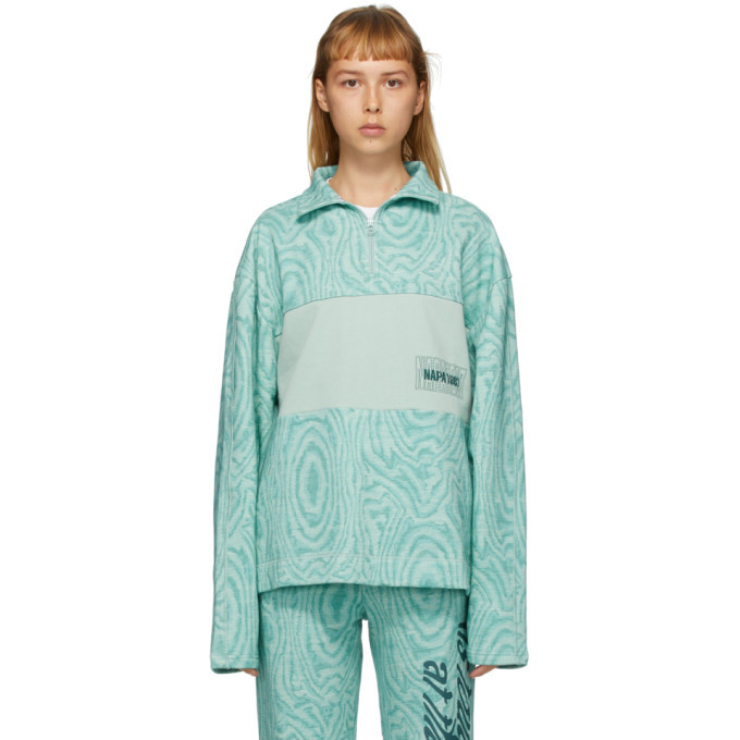 Photo: NAPA by Martine Rose Green B-Holywell Half-Zip Pullover