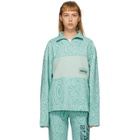 NAPA by Martine Rose Green B-Holywell Half-Zip Pullover