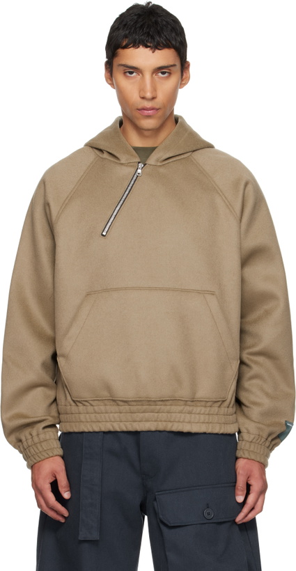 Photo: Reese Cooper Gray Merino Wool Quarter Zip Hoodie