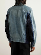 Sacai - Panelled Denim and Nylon-Twill Jacket - Blue