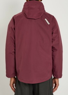 Aape Logo-appliquéd Hooded Shell Jacket Burgundy