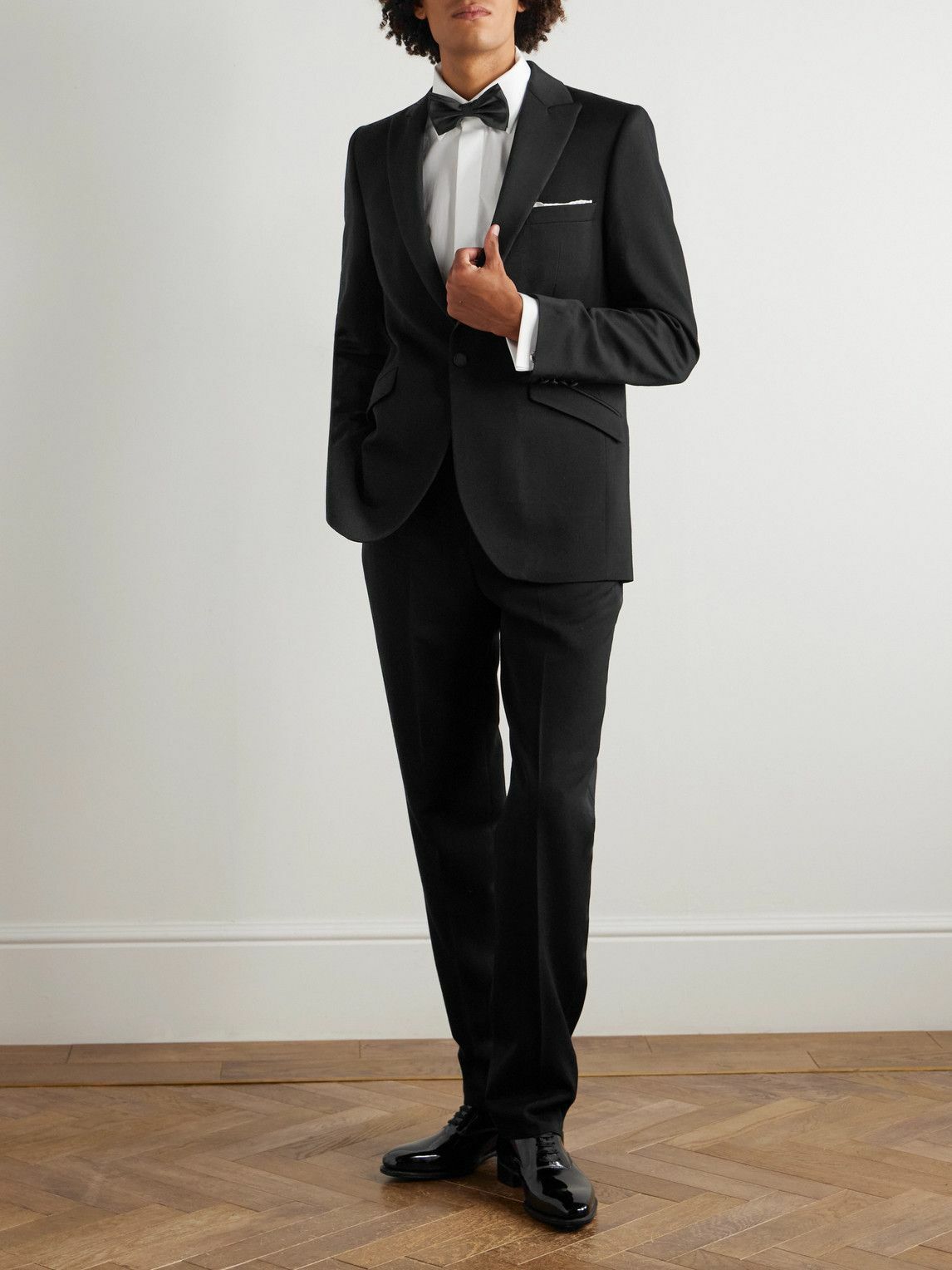 Favourbrook - Hampton Slim-Fit Grosgrain-Trimmed Wool Tuxedo Jacket - Black