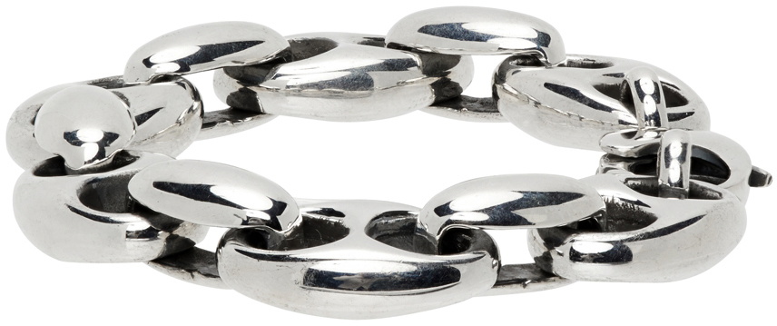 Maharani Men's Silver Open Bracelet, Charlotte's Web Jewelry