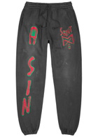 Saint Mxxxxxx Saint Printed Cotton Sweatpants Charcoal