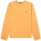 Acne Studios Men's Long Sleeve Eisen X Face T-Shirt in Mandarin Orange