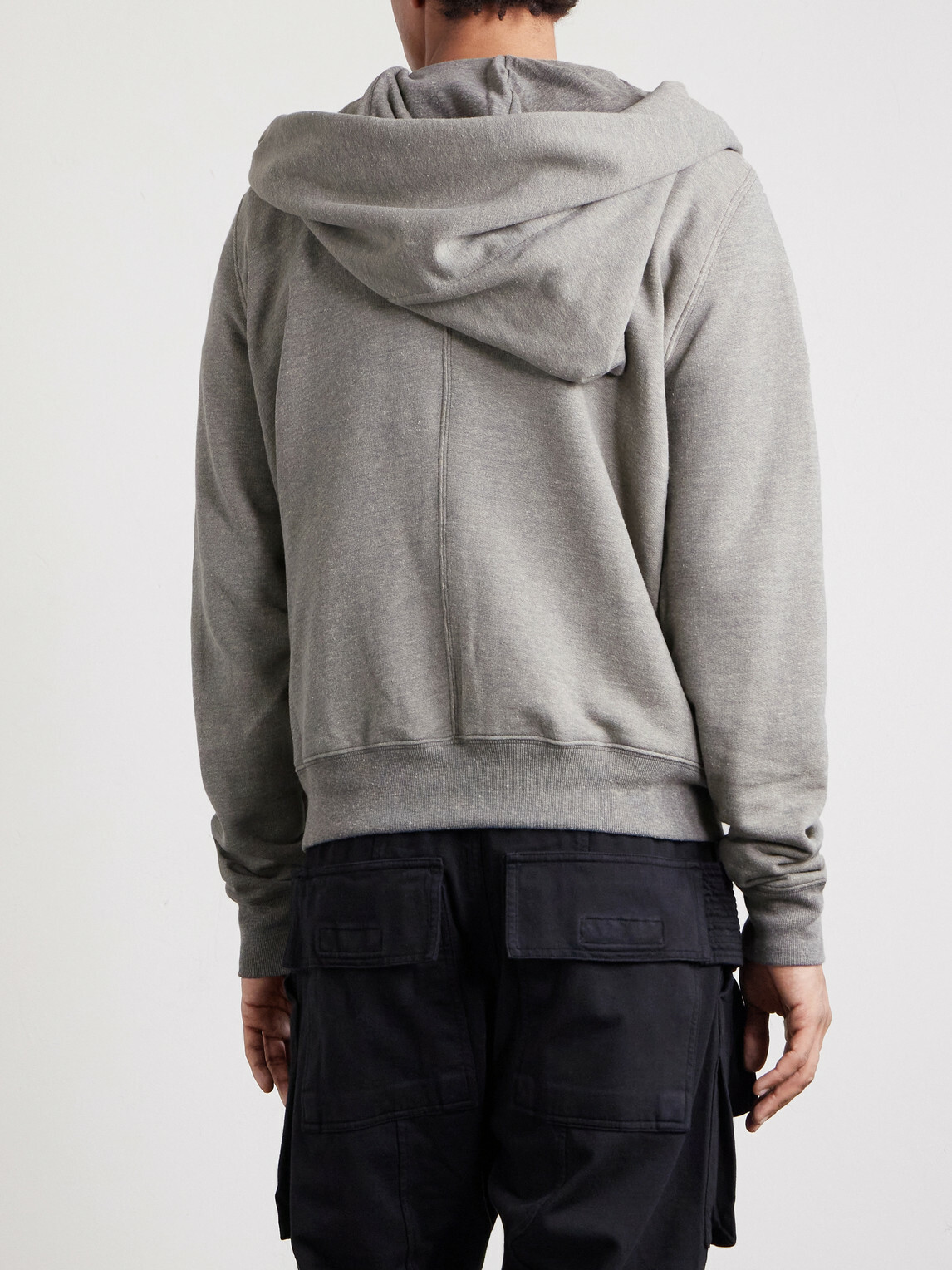 DRKSHDW by Rick Owens - Mountain Zip-Up Cotton-Blend Hoodie - Gray