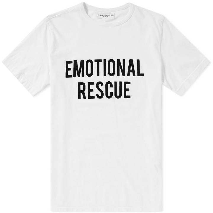 Photo: Officine Generale Emotional Rescue Printed Tee White