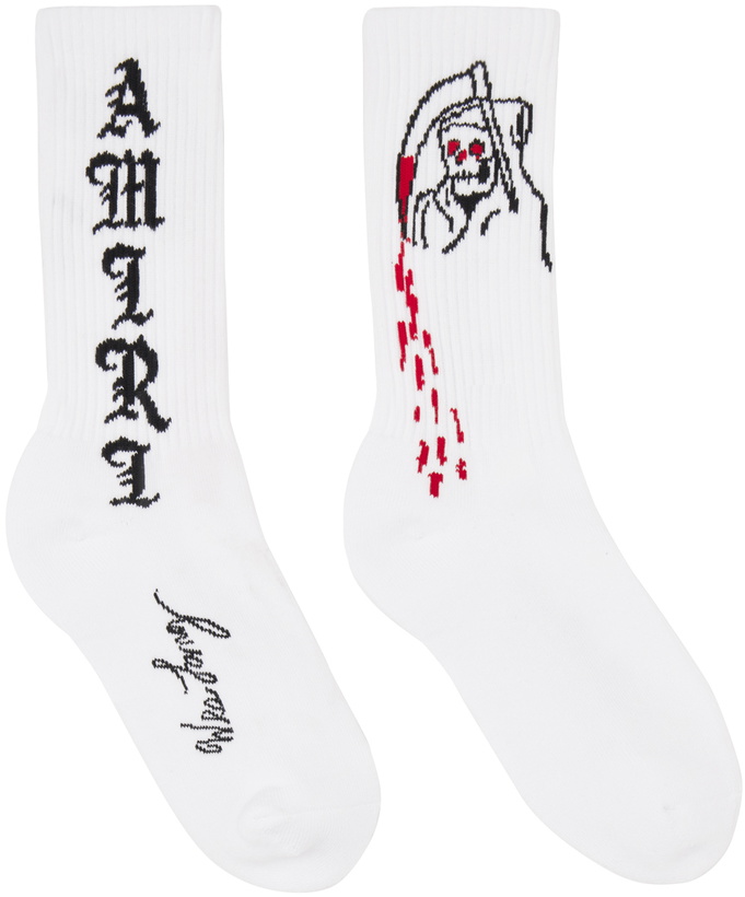 Photo: AMIRI White Reaper Blood Socks