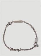 Monogram Embellished Chain Bracelet in Silver