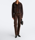 SLVRLAKE Atlas Worker shearling-trimmed denim jacket