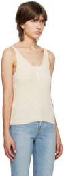 Dunst Beige Buttoned Tank Top