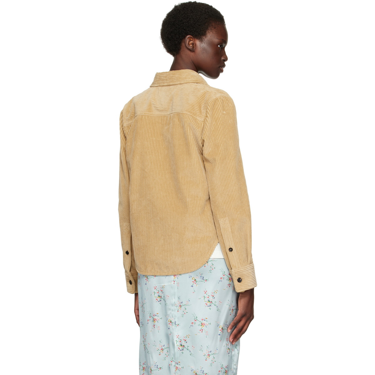 Bottega Veneta Tan Cotton Corduroy Shirt