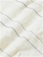 mfpen - Generous Striped Seersucker-Trimmed Cotton-Poplin Shirt - Neutrals