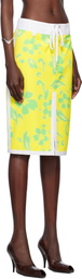 Julie Kegels Yellow Pencil Midi Skirt