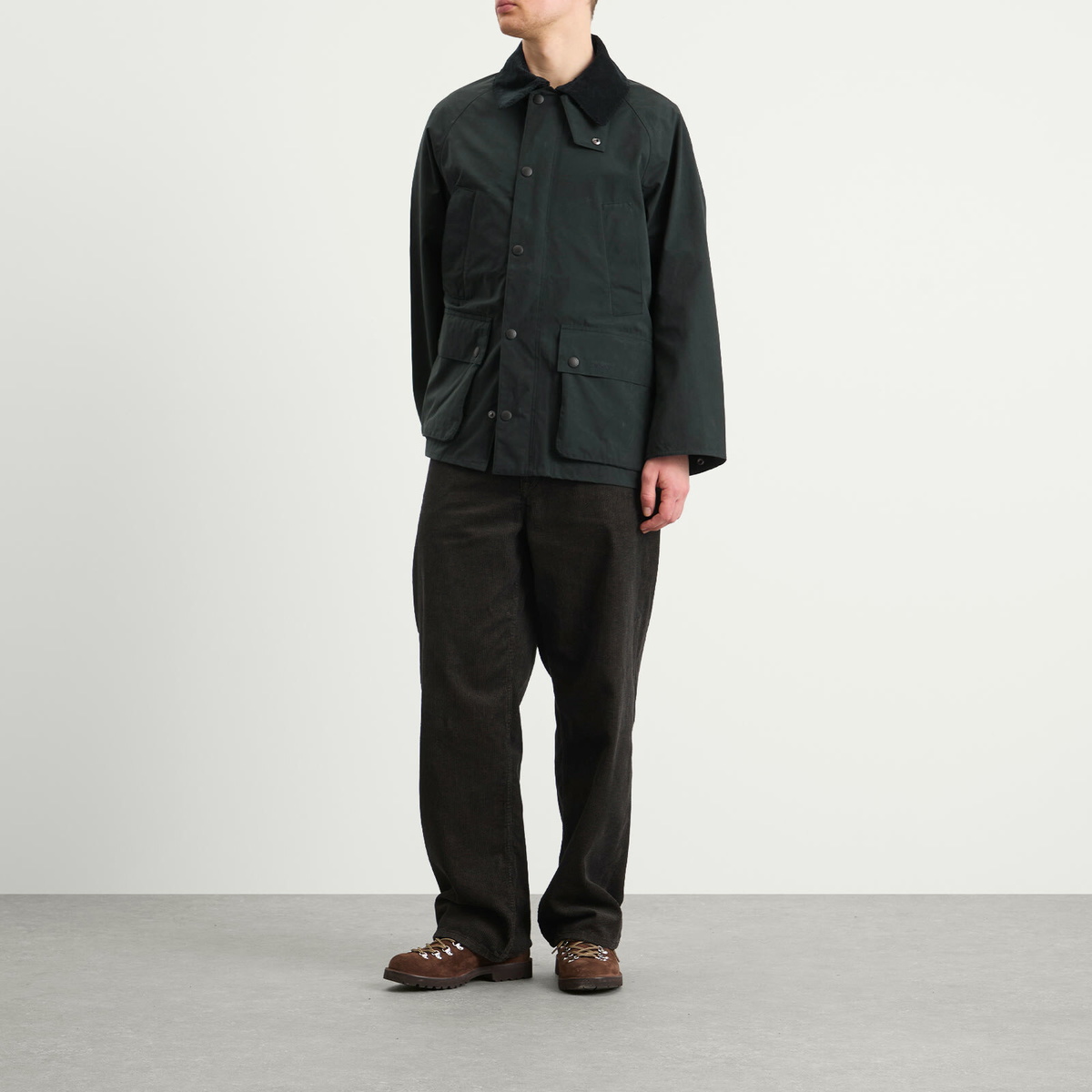 Barbour Men's OS Peached Bedale Casual Jacket in Navy Barbour