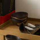 ferm LIVING Koyo Bowls 11.5 - Set of 2 in Dark Brown/Buff 