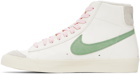 Nike White & Green Blazer '77 Sneakers