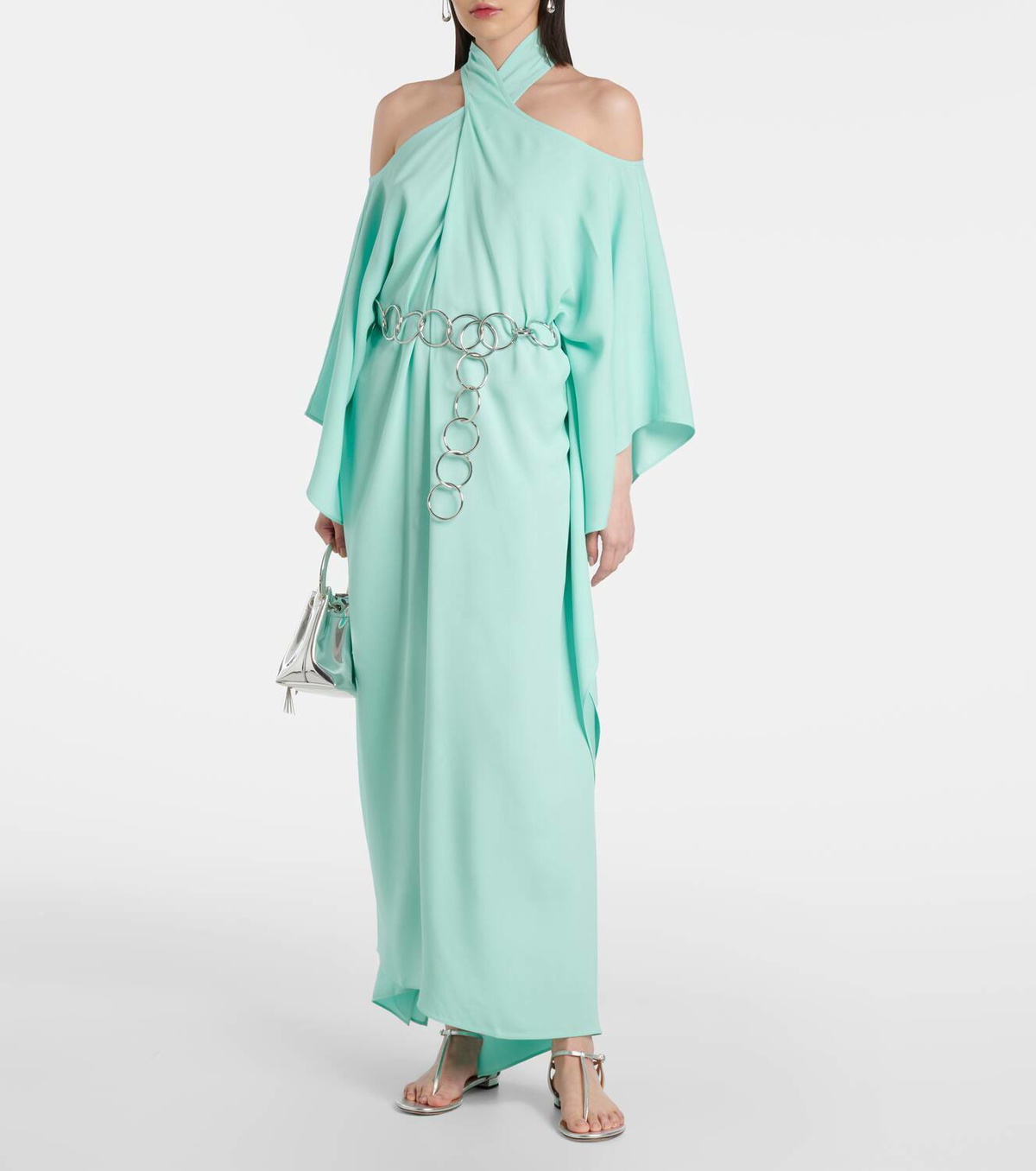 Taller Marmo Mambo halterneck belted kaftan