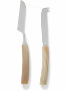 Brunello Cucinelli - Set of Two Horn and Stainless Steel Cheese Knives