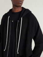 Rick Owens - Organic Cotton-Terry Zip-Up Hoodie - Black