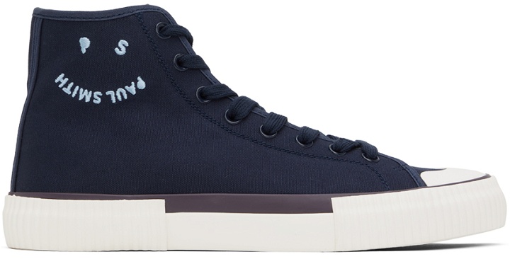 Photo: PS by Paul Smith Navy Kibby Sneakers