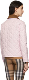 Burberry Reversible Pink Diamond Quilted Barn Jacket