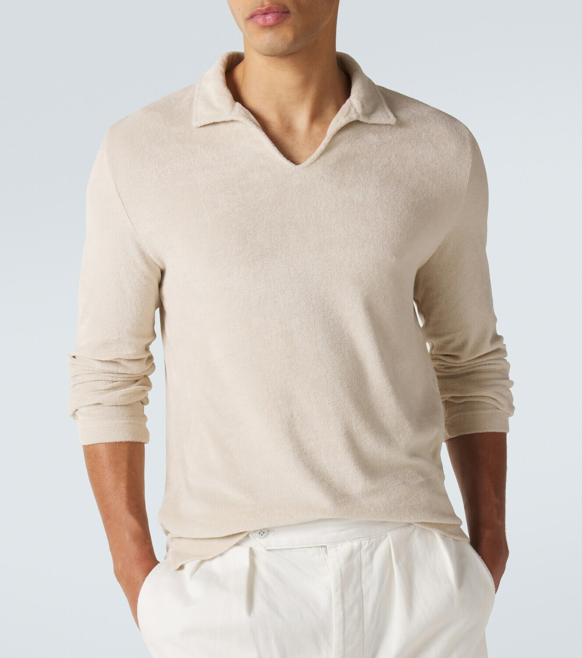 Fedeli Cotton terry polo shirt