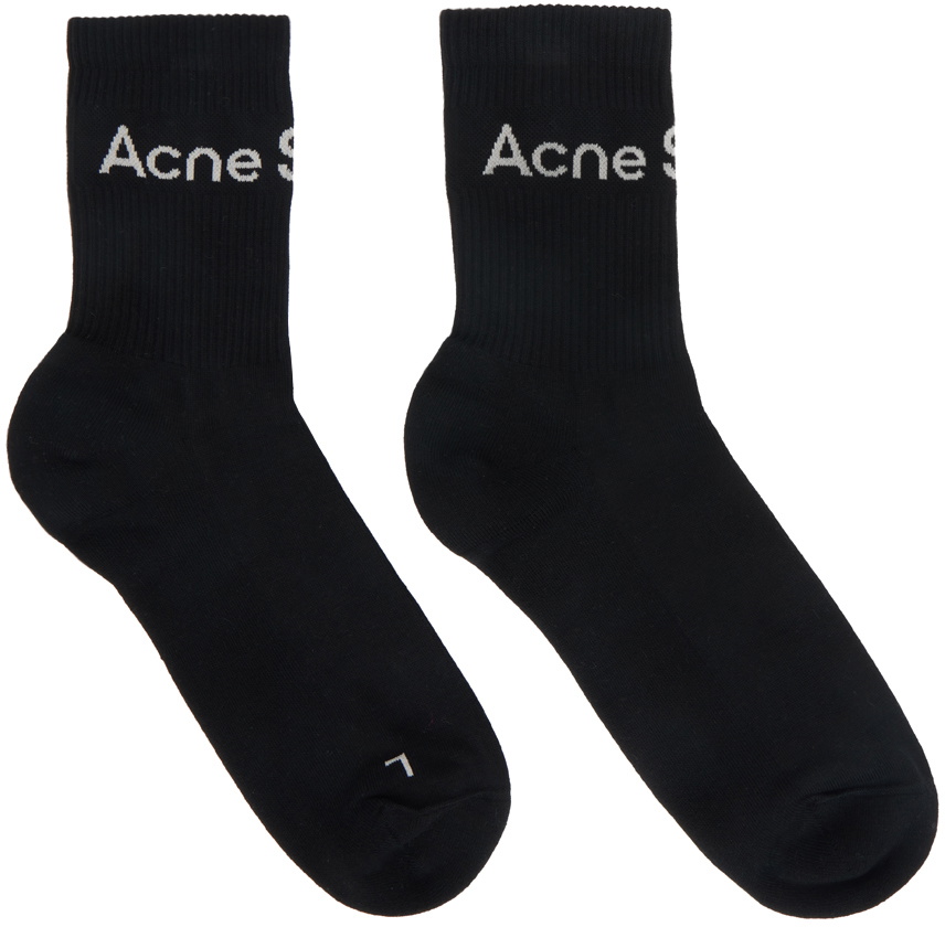 Moon Logo Ribbed Jersey Ankle Socks