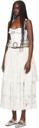 Chopova Lowena SSENSE Exclusive White Beaded Carabiner Maxi Dress
