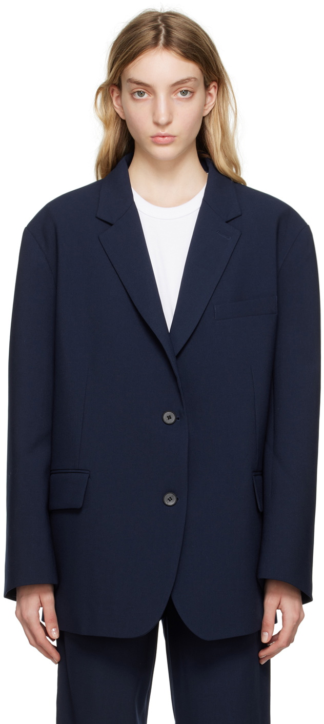 COS Oversized blazer in dark blue