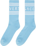 Versace Blue Athletic Socks