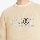 MM6 Maison Margiela Men's Logo Knit in Cream