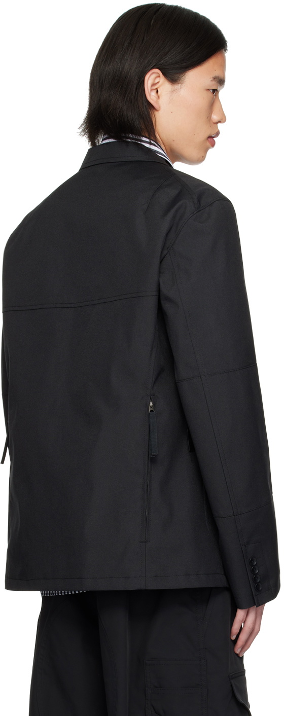 Junya Watanabe Black Single-Breasted Blazer