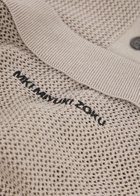 Mki Miyuki Zoku Open-knit Linen and Cotton-blend Cardigan Taupe