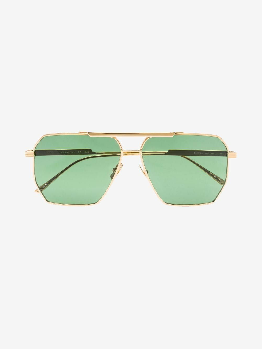 Bottega Veneta Eyewear Gold-Tone Bond Pilot-Frame Sunglasses