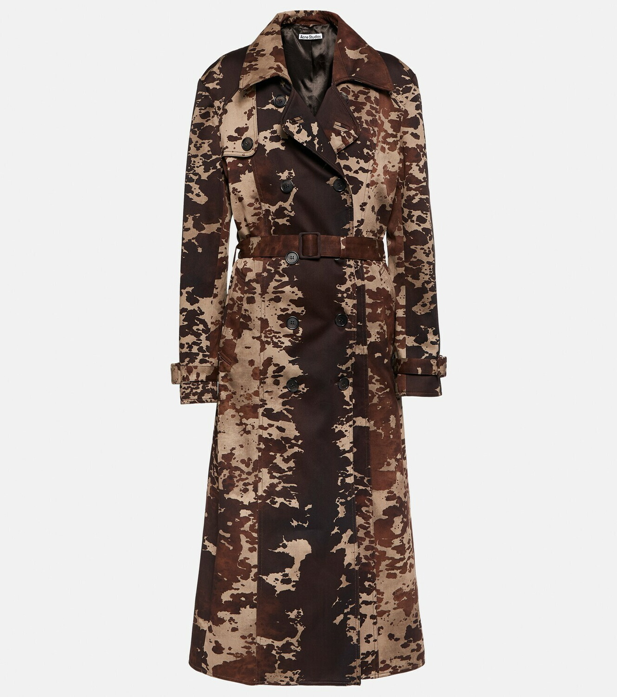 Acne Studios Cow-print cotton trench coat Acne Studios