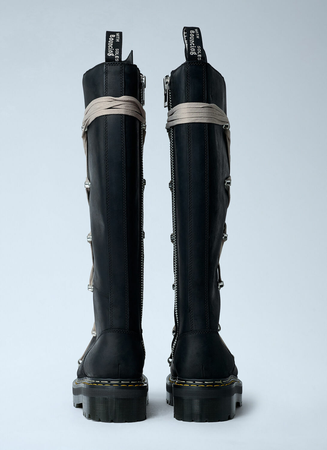 Rick Owens x Dr. Martens 1B60 Quad Sole Pentalace Boots