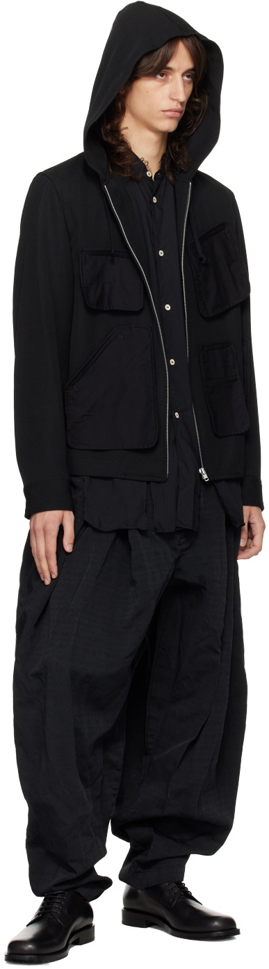 Black Comme des Garçons Black Hooded Jacket