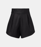 Adriana Degreas High-rise cotton-blend shorts