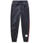 Thom Browne - Tapered Grosgrain-Trimmed Ripstop Track Pants - Blue