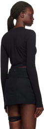 SRVC Black Overturned Long Sleeve T-Shirt