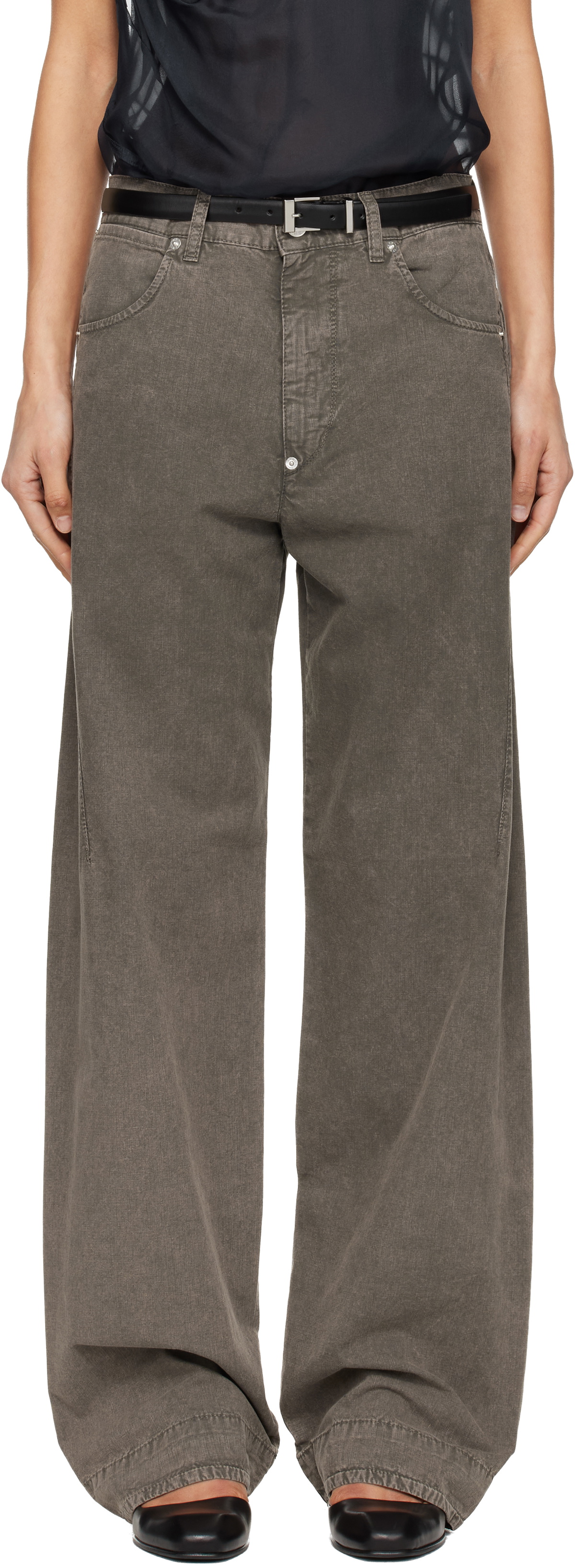 6397 Gray Darted Jeans