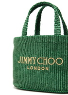 Jimmy Choo Beach Mini Raffia Tote - Green - One Size