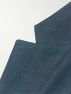Zegna - Wool and Linen-Blend Suit Jacket - Blue