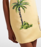 Leo Lin Leia beaded patch-appliqué minidress