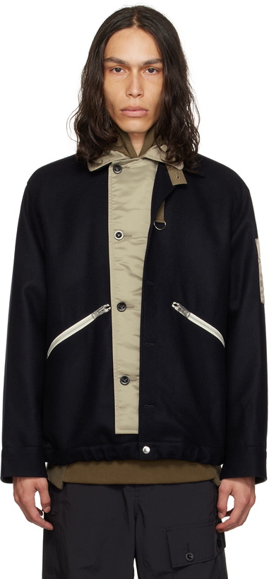 Photo: sacai Navy Layered Jacket